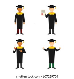 Graduation Character Design Vector.
