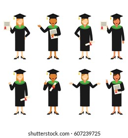 Graduation Character Design Vector.