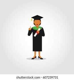 Graduation Character Design Vector.