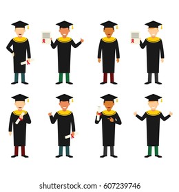 Graduation Character Design Vector.