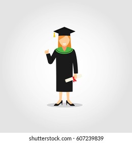 Graduation Character Design Vector.
