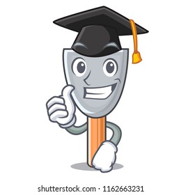 Graduation character putty knife isolated