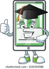 Graduation up chart vertical tablet with character