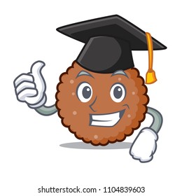 Graduation chocolate biscuit character cartoon