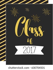 Graduation Class of 2017, party invitations, posters, banner