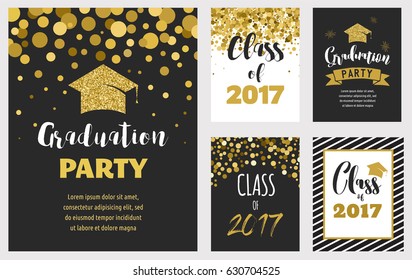 Graduation Class of 2017, party invitations, posters, banner