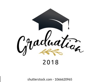 Graduation Class of 2018, party invitations, posters, banner, lettering design