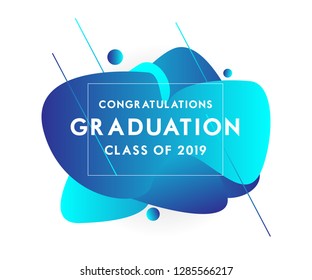 Graduation Class Of 2019, Congratulation event, Vector Illustration