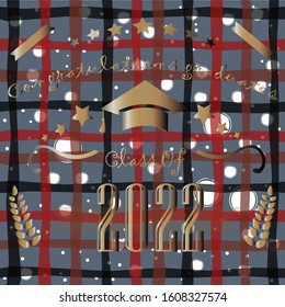 Graduation Class of 2022. Paper Background. Vector Background