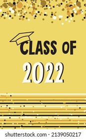 Graduation class of 2022, party invitation, poster, banner