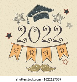 Graduation Class of 2022. Vector Illustration.