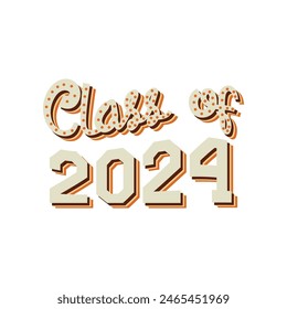 Graduation class of 2024 calligraphy text art