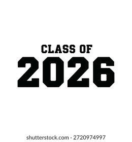 Graduierungsklasse 2026 Vektordesign Vektor