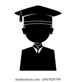 Graduation Clothing Icon Design, Graduation Silhouette