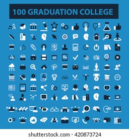 graduation college icons
