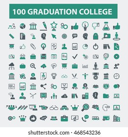 graduation college icons