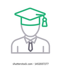 graduation colour line vector icon