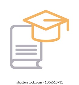 graduation colour line vector icon