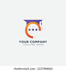 Educación sobre diseño de plantillas de logotipos para graduación y comunicación