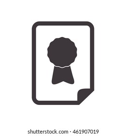 Graduation concept represented by diploma icon. Isolated and flat illustration