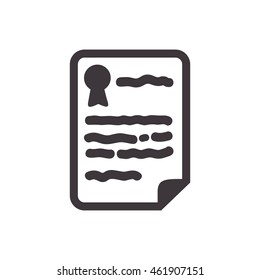 Graduation concept represented by diploma icon. Isolated and flat illustration