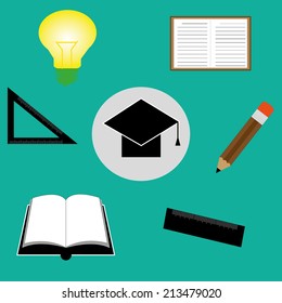 graduation concept vector illustration infographic elements design