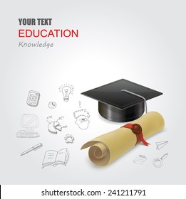 Graduation concept vector illustration infographic elements  design