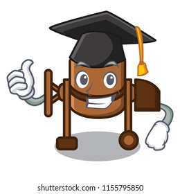 Graduation concrete mixer character cartoon