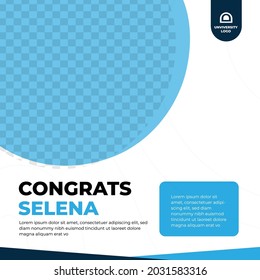 Graduation congratulation feed design social media post template