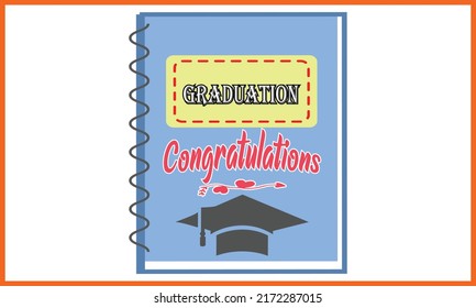 Graduation Congratulations Book illustration Design. svg
