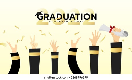 Graduation Congratulations  Class of 2022 isolated on background ,Vector illustration EPS 10