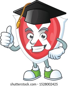 Graduation cross shield cartoon for emblem denied.