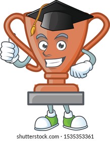 Graduation cup bronze trophy for win collection.