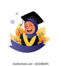 Graduation cute illustration Template Design
