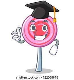 Graduation cute lollipop character cartoon