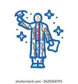 graduation day college teacher doodle icon sketch vector. graduation day college teacher sign. isolated symbol illustration