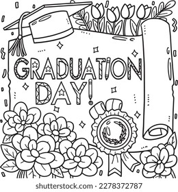 Graduation Day Coloring Page for Kids