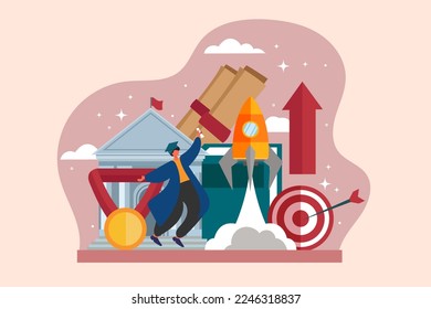 Graduation Day Flat Design Illustration