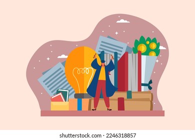 Graduation Day Flat Design Illustration