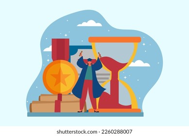 Graduation Day Flat Design Illustration