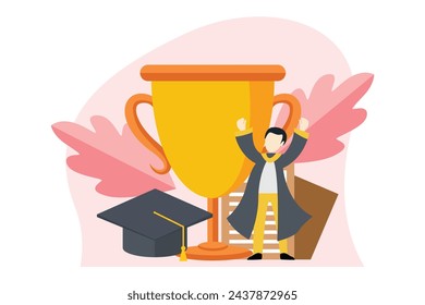 Graduation Day Flat Design Illustration
