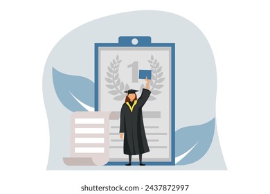 Graduation Day Flat Design Illustration