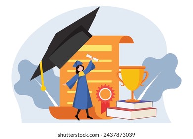 Graduation Day Flat Design Illustration