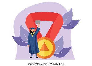 Graduation Day Flat Design Illustration