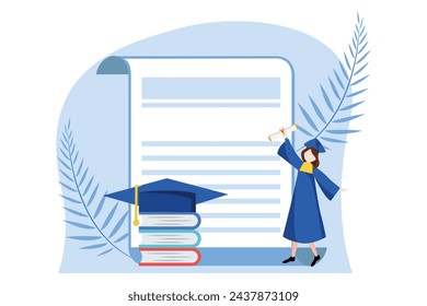 Graduation Day Flat Design Illustration