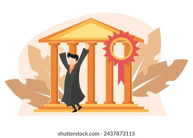 Graduation Day Flat Design Illustration