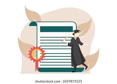 Graduation Day Flat Design Illustration