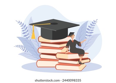 Graduation Day Flat Design Illustration