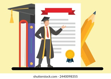 Graduation Day Flat Design Illustration