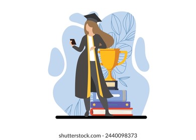 Graduierung Tag flache Design-Illustration